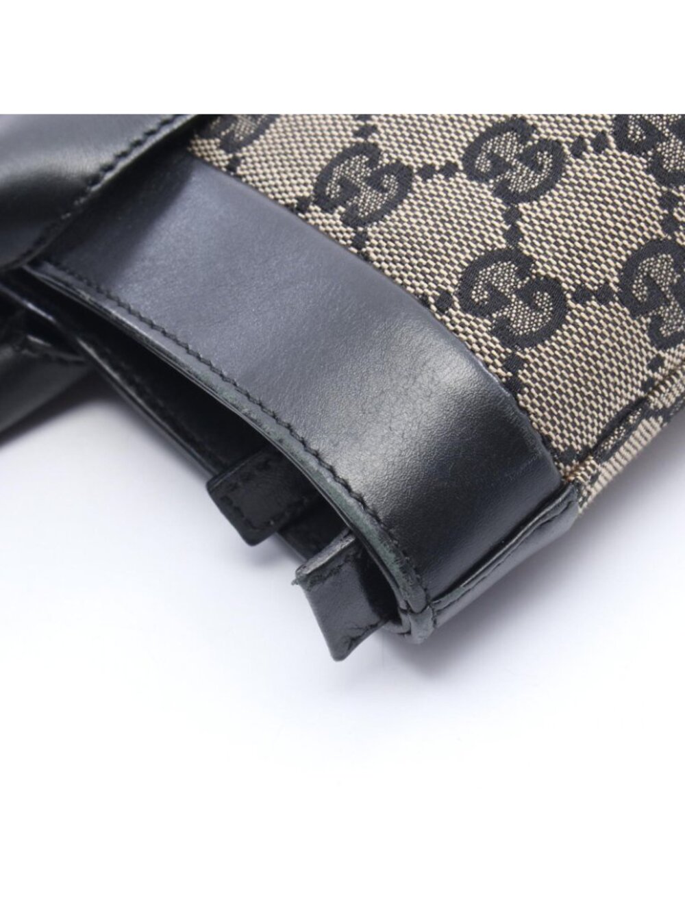 Gucci Tote GG Canvas Beige Black - Picture 9 of 10